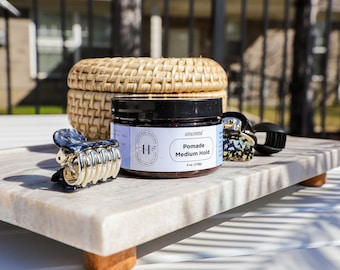 Natural Hair Pomade with Botanicals, Medium Hold, Dandruff Control