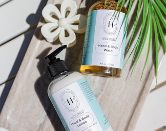 Natural Hand and Body Lotion Set, Avocado and Safflower Oil, 8 fl. oz.