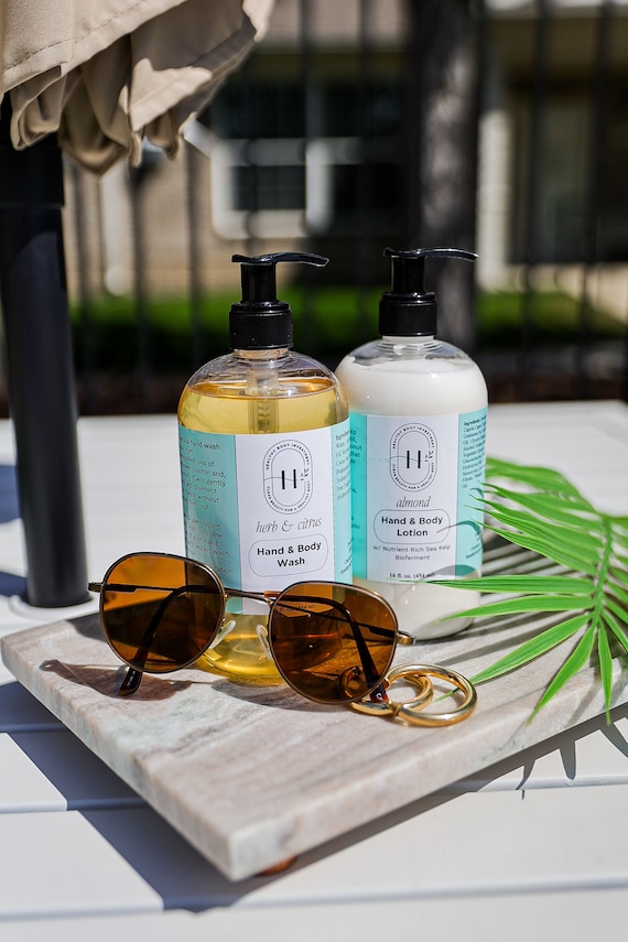 Hand & Body Soap With Lotion Set 16 fl. oz., Formulated with natural non toxic ingredients to calm, nourish, and protect your skin