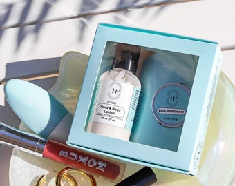 Natural Lotion Gift Set, Sea Kelp, Avocado, Lip Conditioner