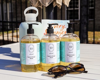 Hand & Body Soap 3 Pack Bundle, 16 fl. oz. Each, Stock Up Your Kitchens And Bathrooms Before The Holidays, Natural Soap Bundle