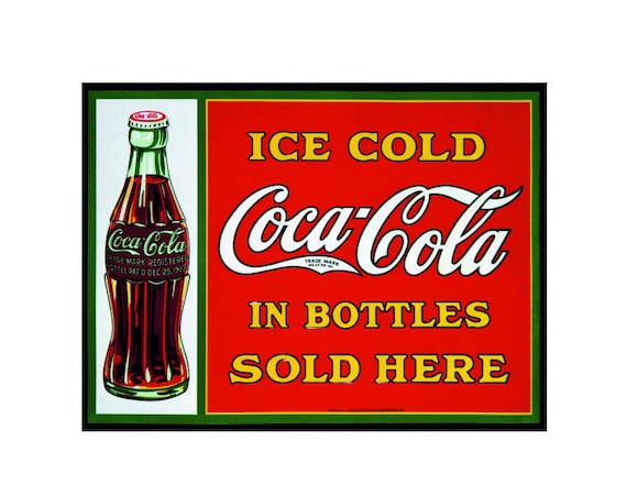 Coca Cola Sold Here advertising retro vintage metal sign 