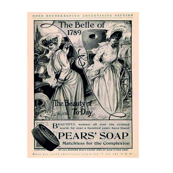 Pears soap the beauty of today metal advertising wall plaque sign or framed picture frame