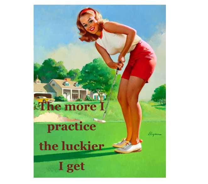 Golf witzigen Spruch mehr übe ich die mehr Glück bekomme ich | Etsy