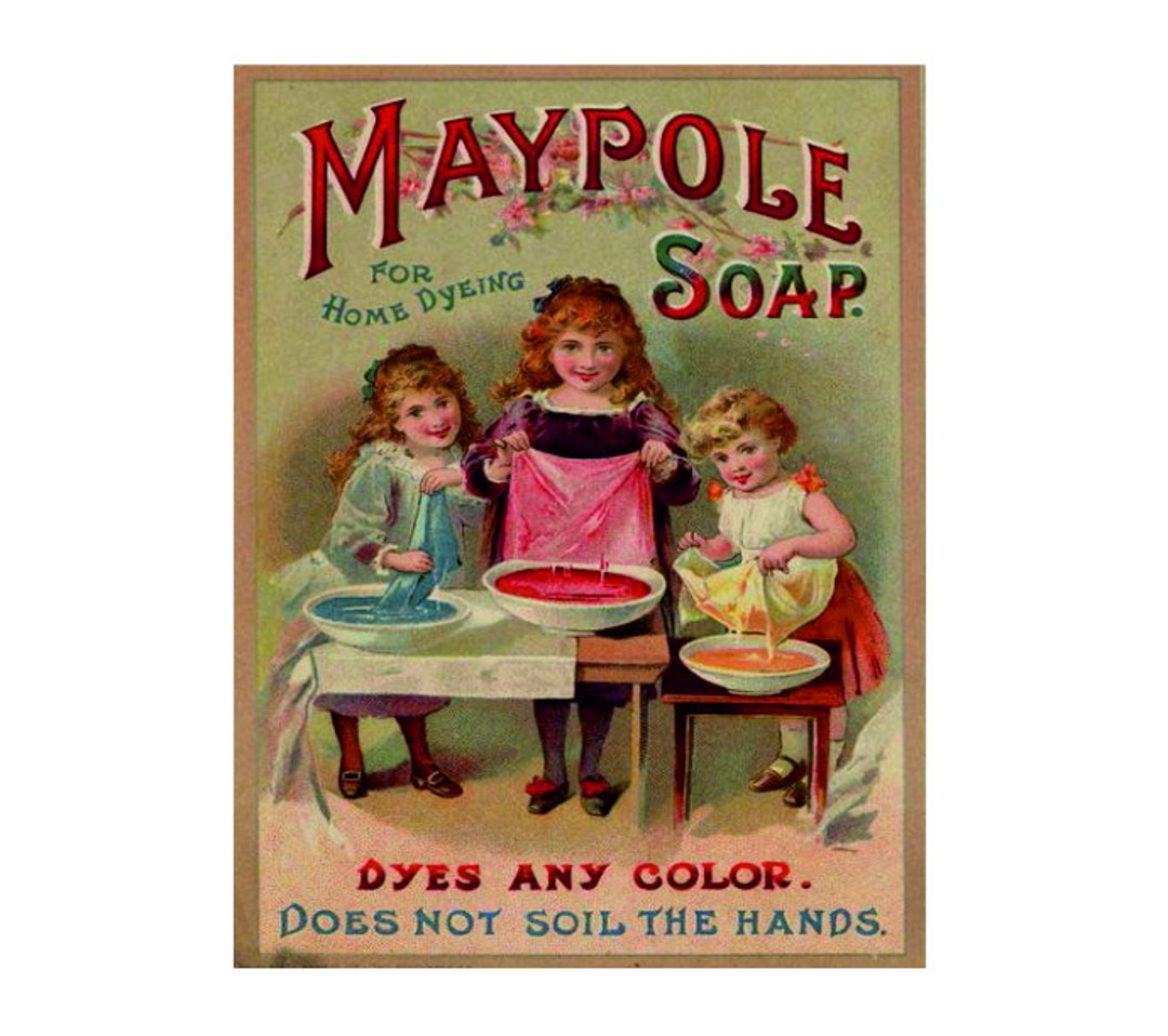 Maypole Soap for Home Dyeing Vintage Style Metal Advertising Etsy UK
