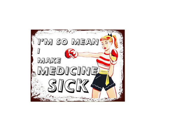 Ich Bin So Meine Ich Mache Medizin Krank Boxen Zitat Vintage Etsy