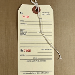 Manila Tags preprinted and numbered with perforated bottom, for junk journal, vintage industrial style, hang tags, collage ephemera