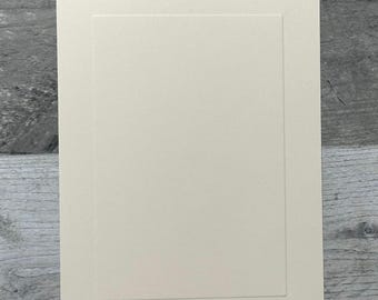 Single Sided, Cream Color, Embossed Cards with Matching Envelopes set of 10