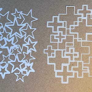STars and plus sign stencils