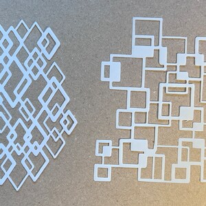 crossed diamonds and crossed squares free edge stencils