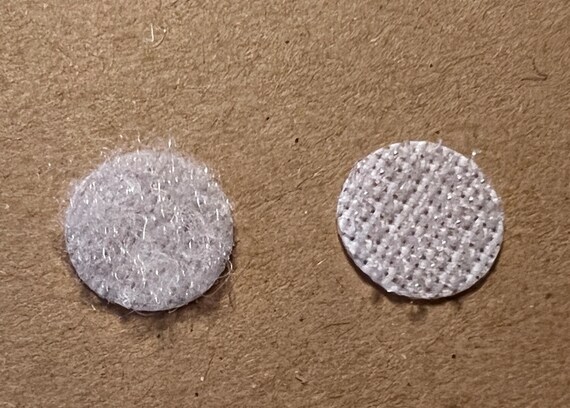 Velcro Stick On Hook & Loop Mini Dots 16 mm White (15 Dots)