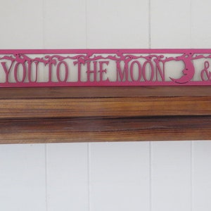 Love You To The Moon & Back Custom Cut CNC Plasma Cut Metal Sign,Metal Wall Hanging, Metal Art, Nursery Decor, Gift