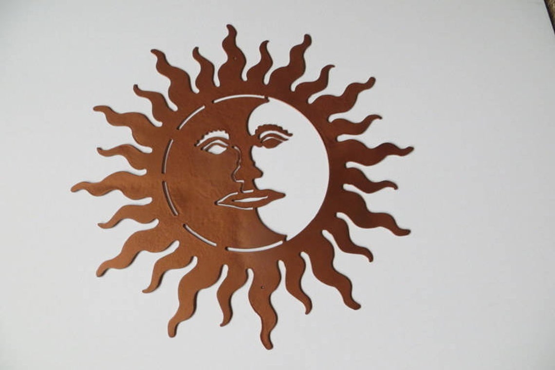 Face in Sun CNC Plasma Cut Steel Wall Artindoor/outdoor - Etsy Canada