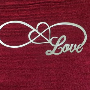 Infinity Love Custom Plasma Cut Metal Art,Wall Hanging,Photo Wall Decor,Gift,Housewarming Gift Idea,Wedding Gift