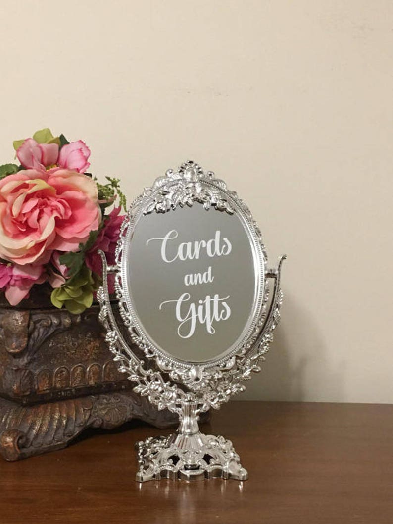 Cards and Gifts Mirror Sign/fairytale Mirror With Custom Decal Etsy