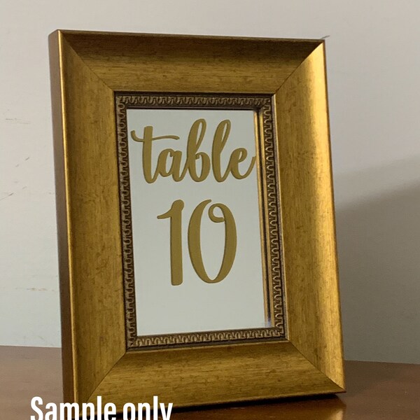 Frame Table Number Etsy