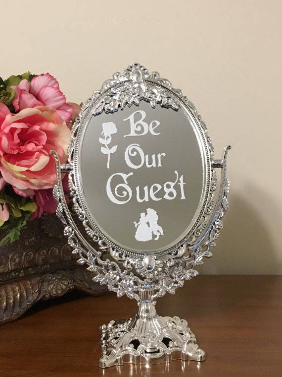 Be Our Guest Beauty And The Beast Mirror Sign Wedding Escort Etsy Be Our Guest Beauty And The Beast Mirror Sign Wedding Escort Etsy