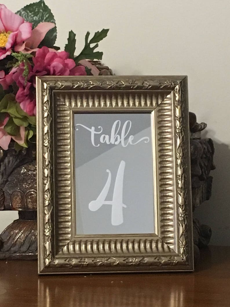 Set of 12 4x 6 Mirror Table Numbers/beautiful Etsy
