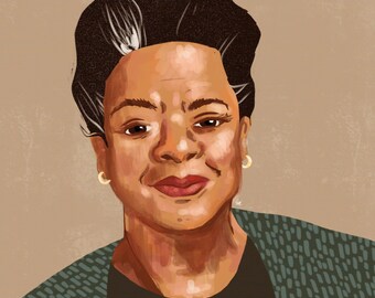 Maya Angelou - Art Illustration, poster, wall art, inspiring woman, trailblazing woman