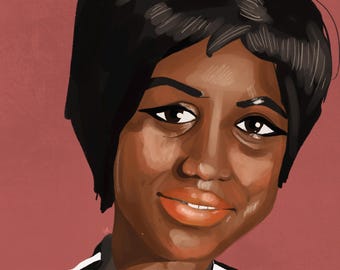 Aretha Franklin - Reina del Soul - impresión artística, decoración del hogar, póster artístico,