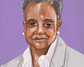 Lori Lightfoot — original illustration, art print, poster, home decor