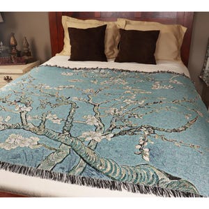Amandelbloesem - Vincent van Gogh - Katoengeweven deken - Made in the USA (72 x 54)
