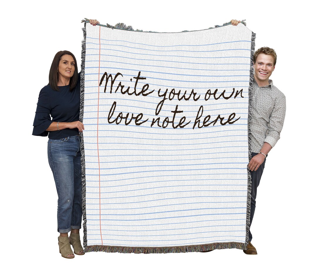 Custom Love Letter Blanket Woven Cotton Throw Made in the USA 72x54 Etsy