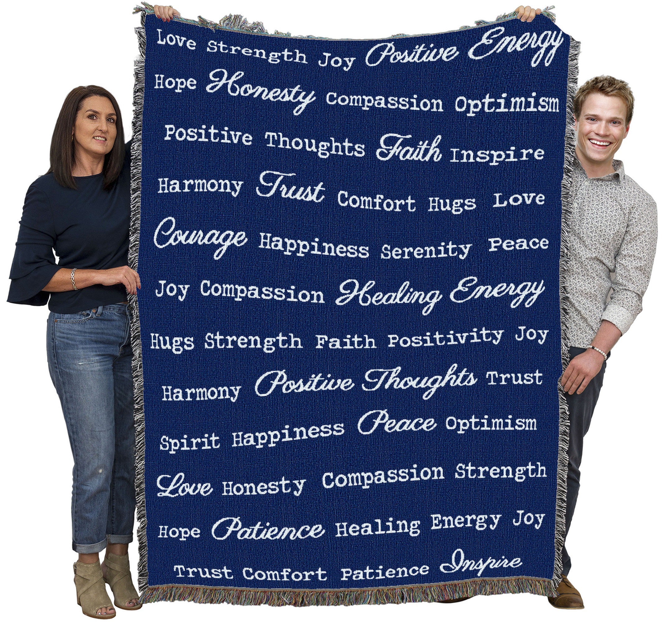 Comfort Woven Tapestry Throw Blanket Blue Super Soft With Etsy