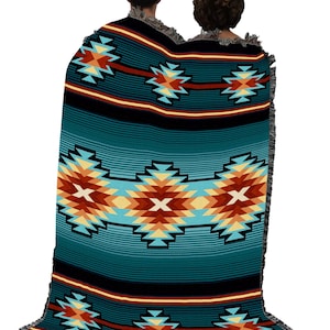 Aydin Southwest Woven Tapestry Blanket Native American - Etsy