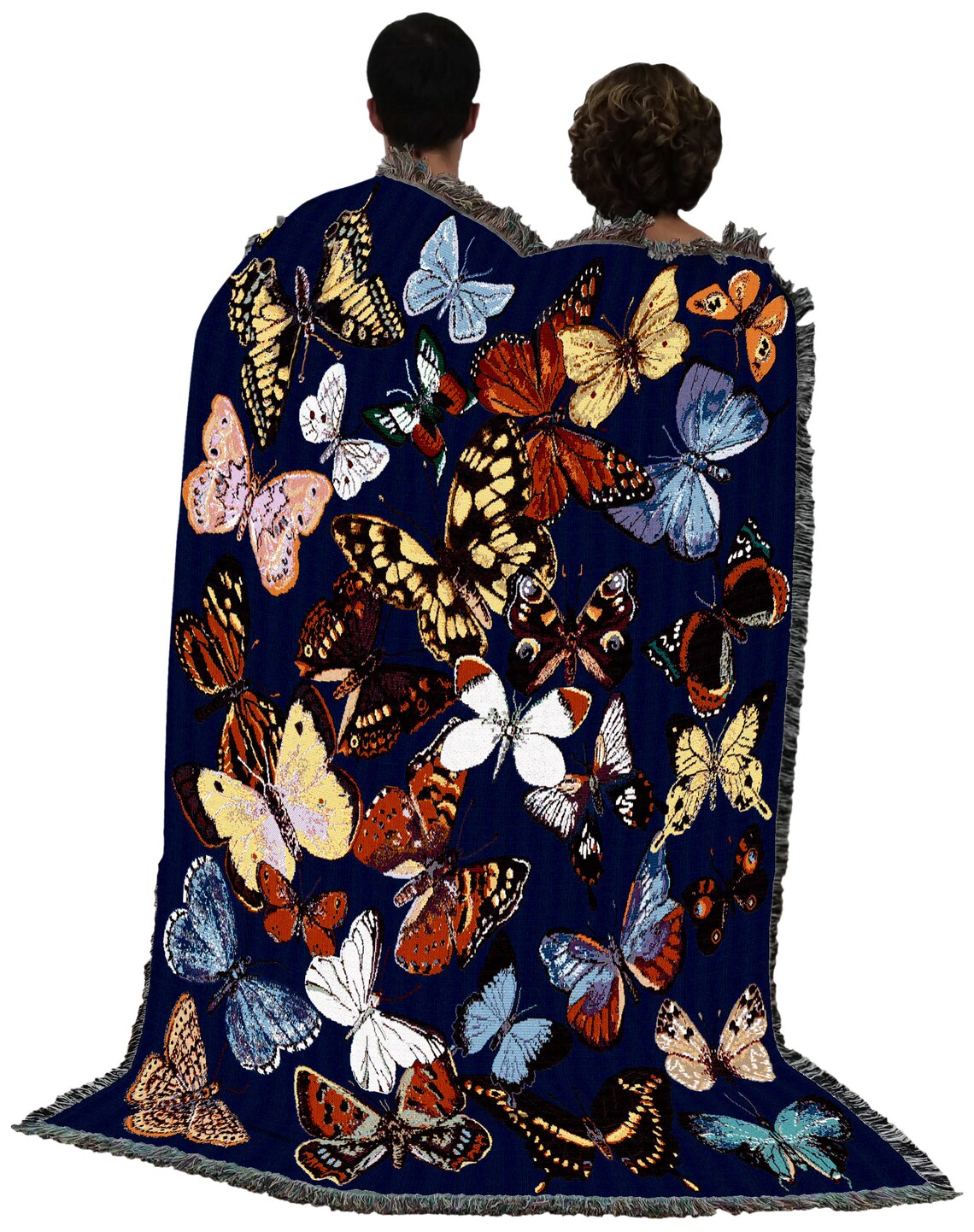 Colorful Butterflies Tapestry Throw Woven Blanket 100 Cotton Etsy