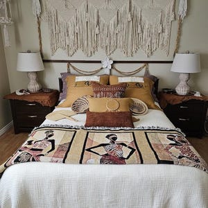 Namirya - African Style - Keith Mallett - Cotton Woven Blanket Throw - Made in The USA (72x54)