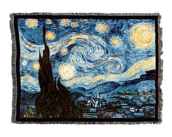 Vincent van Gogh Starry Night art Tapestry Throw Accent Pillow USA MADE NEW Vincent van Gogh Starry Night art Tapestry Throw Accent Pillow USA MADE NEW