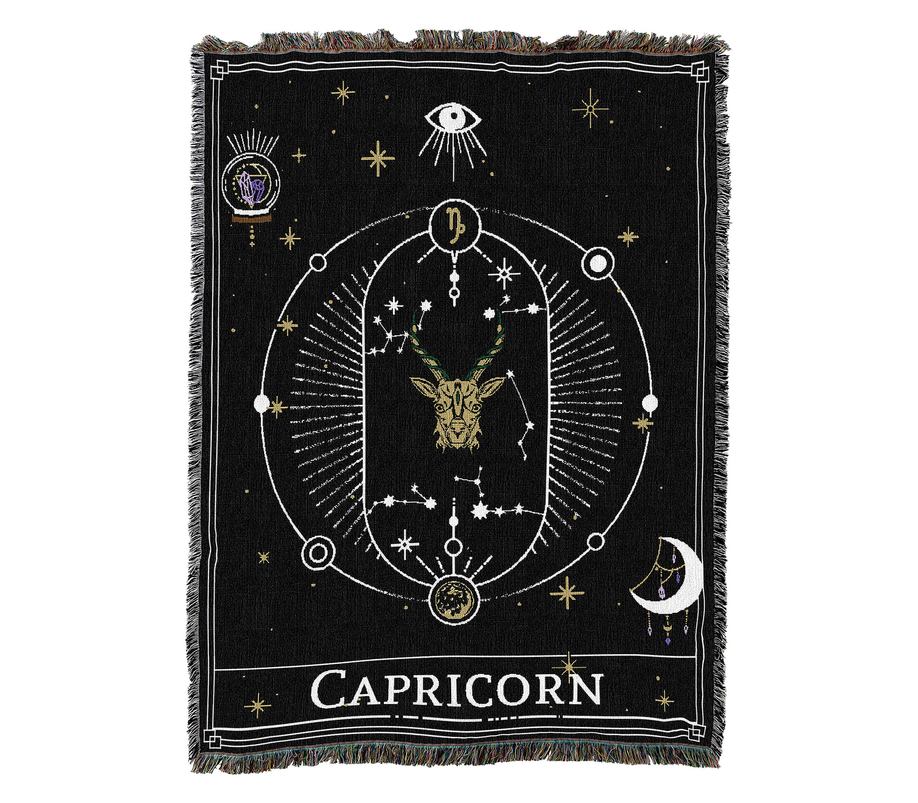 Capricorn Horoscope Tarot Card Constellation Pattern Etsy