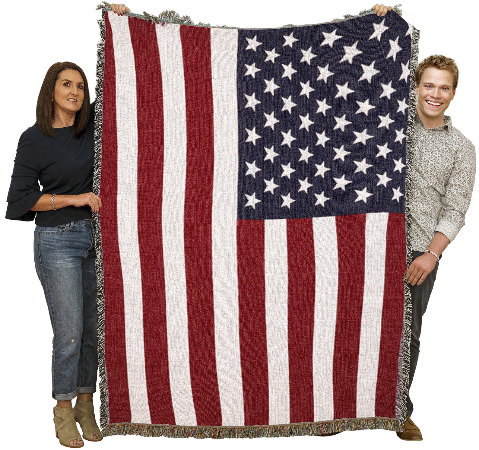 American Flag Woven Tapestry Throw Blanket Large Soft Etsy