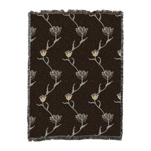 Garden Tulip Antipode Arts and Crafts by William Morris Blanket Throw Woven from Cotton Made in The USA (72x54)
