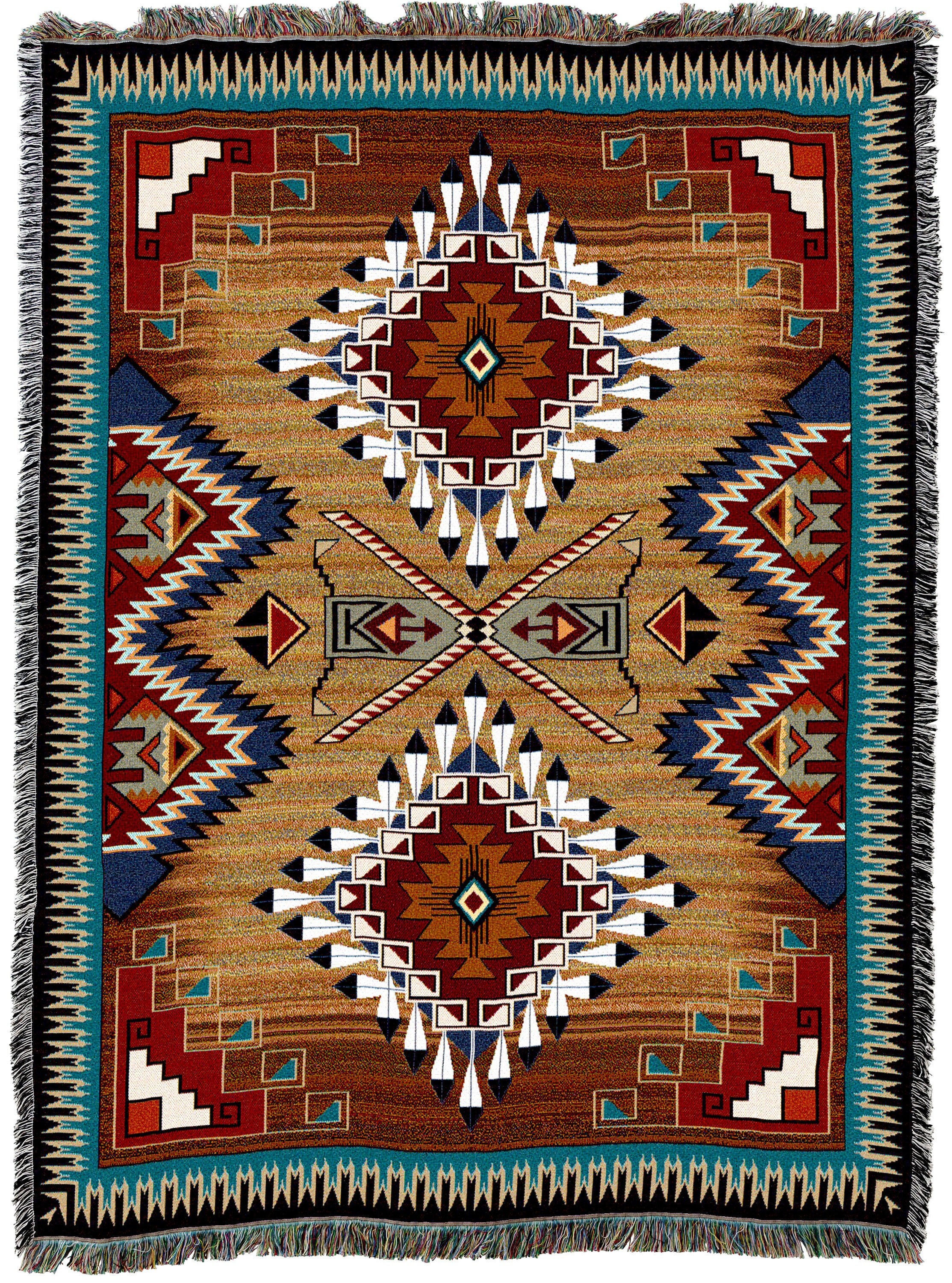 Brazos Southwest Woven Tapestry Blanket Native American | Etsy