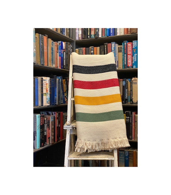 Hudsons Bay Blanket, Point Blanket, Replica, Warm Thick Heavy Winter Stripes Blanket Native Wool