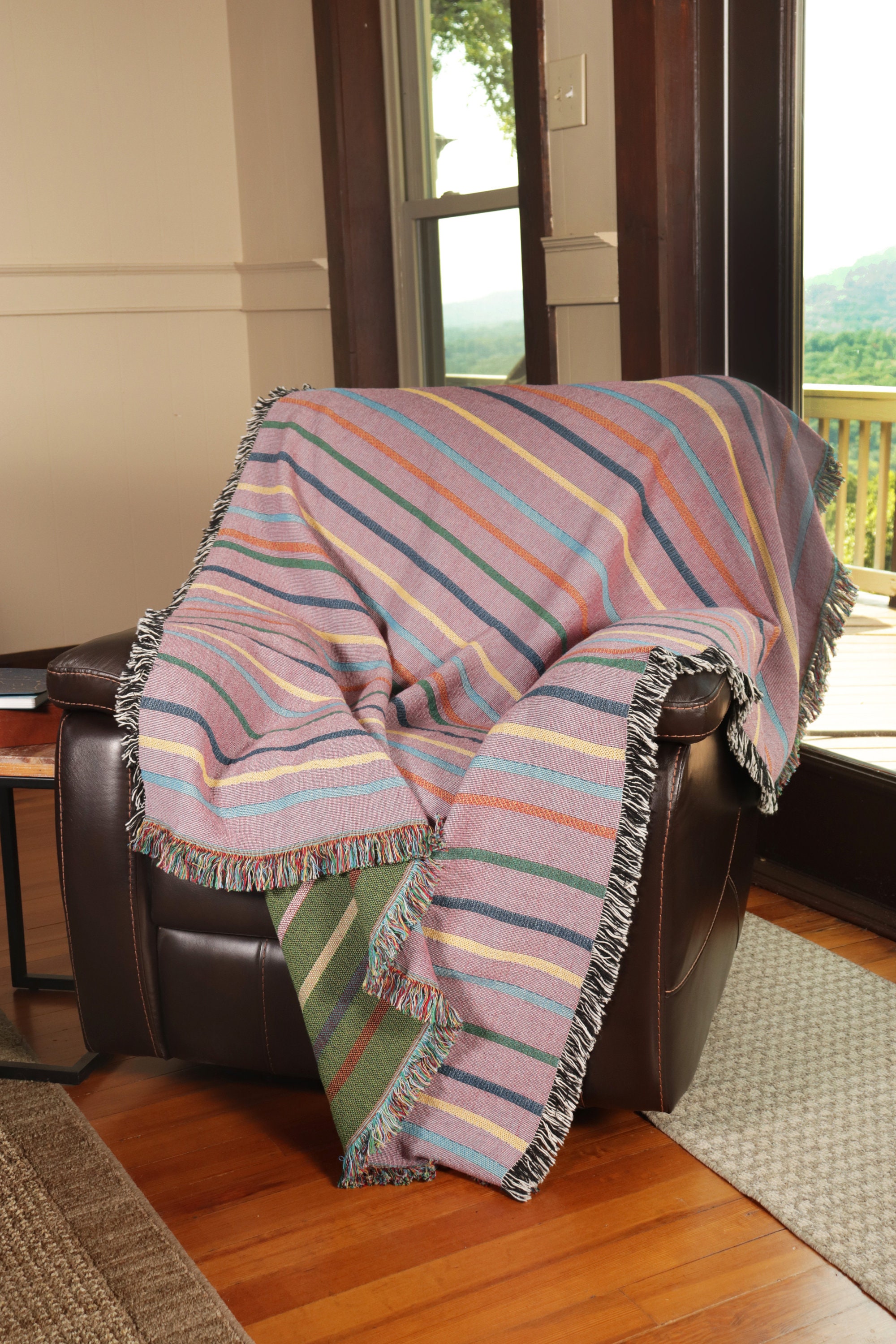 Pinstripe Blanket Etsy
