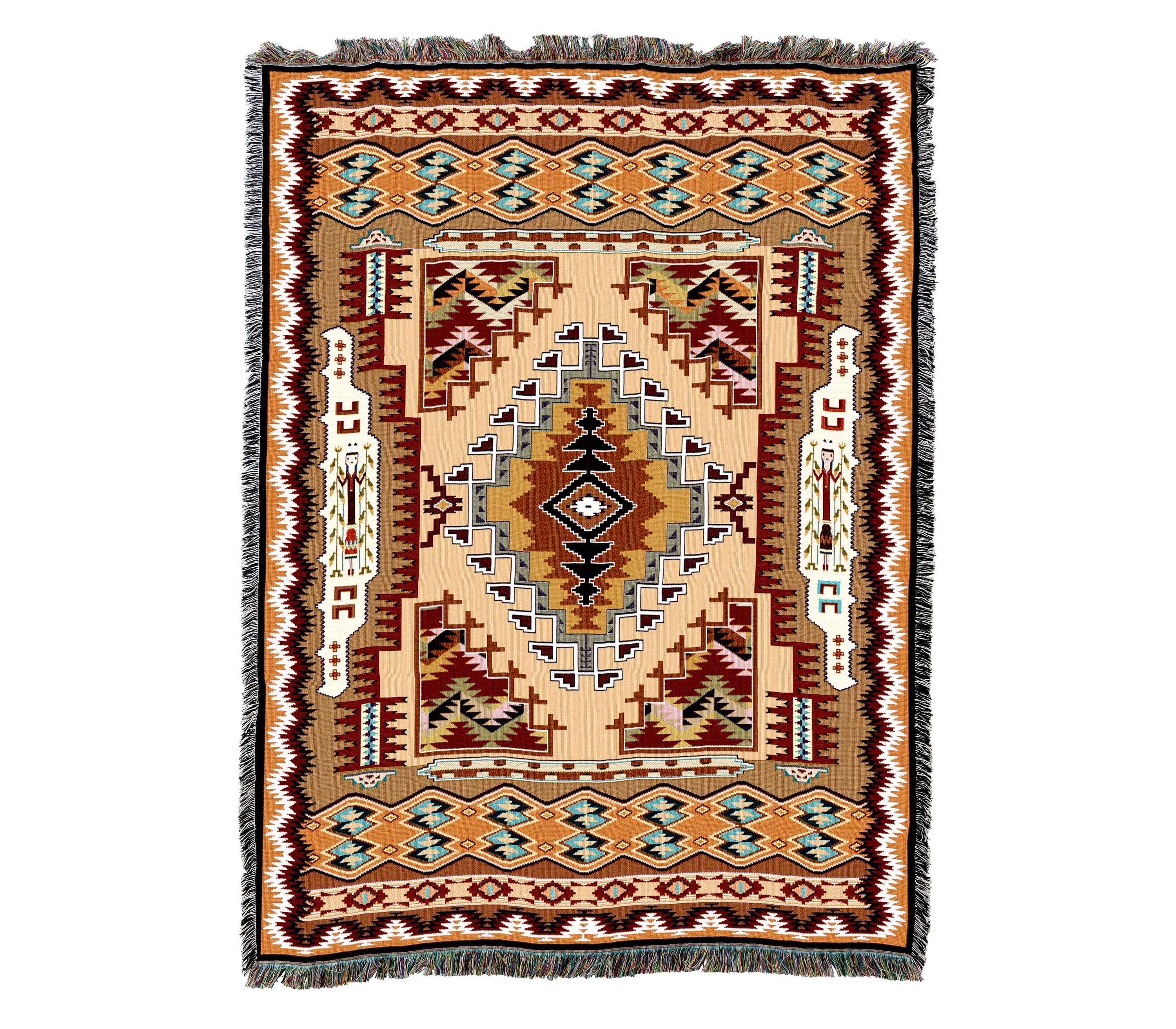 Painted Hills Sand Southwest Woven Tapestry Blanket, Native American ...
