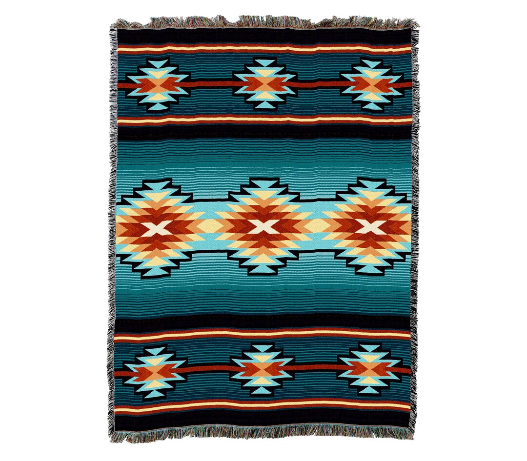 Aydin Southwest Woven Tapestry Blanket, Native American Inspired
