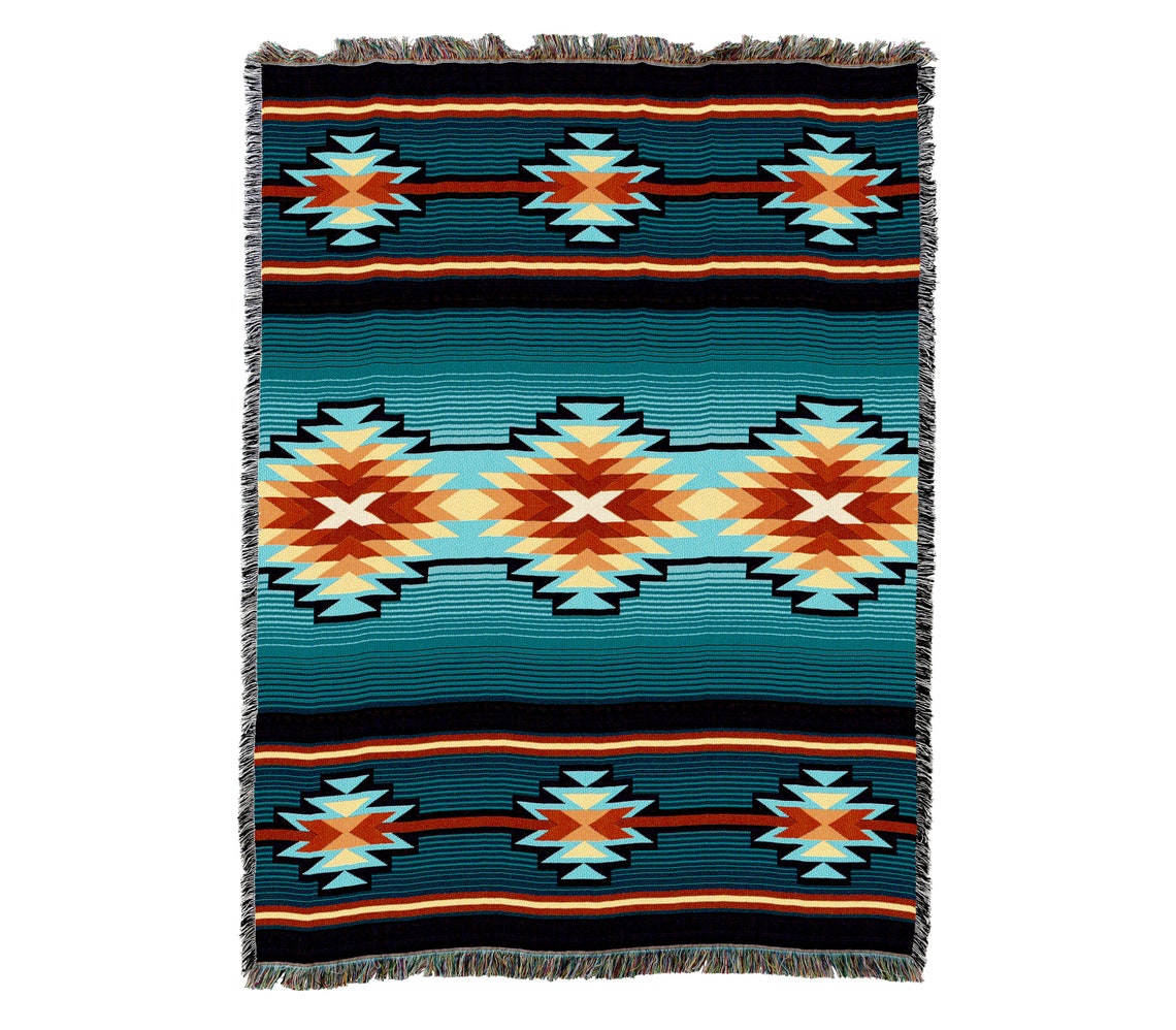 Aydin Southwest Woven Tapestry Blanket Native American Etsy