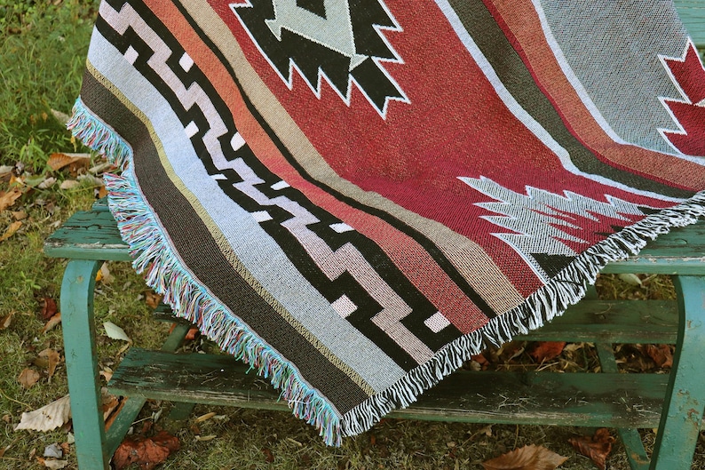 Kaibab Woven Southwest Tapestry Blanket, Native American Inspired ...