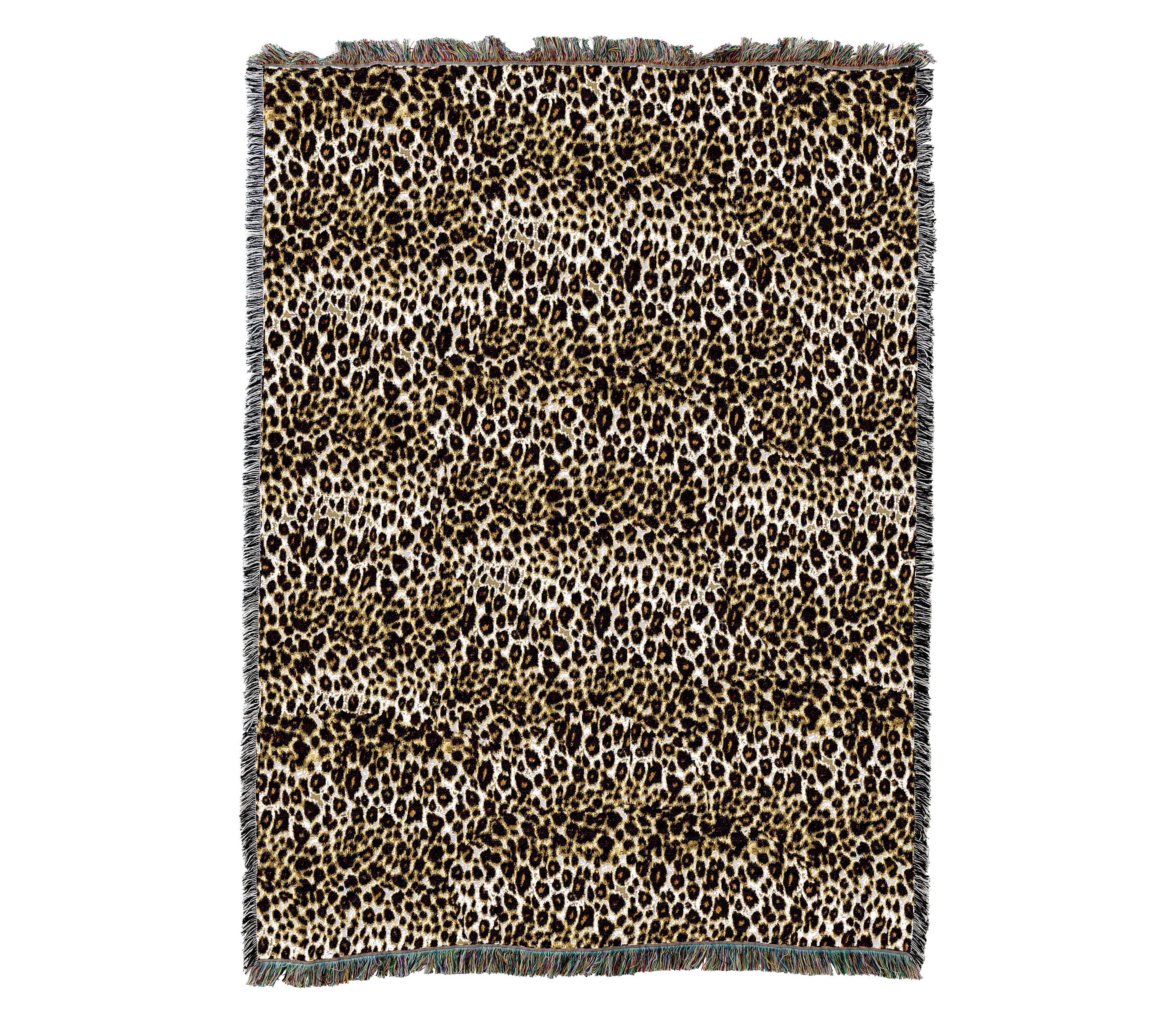 Cheetah print blanket throw woven from cotton made in the etsy