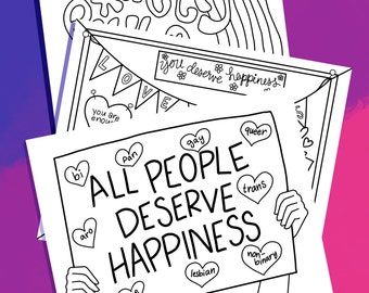 More Pride Things Coloring Page Printable *Now Includes Digital Coloring Pages*