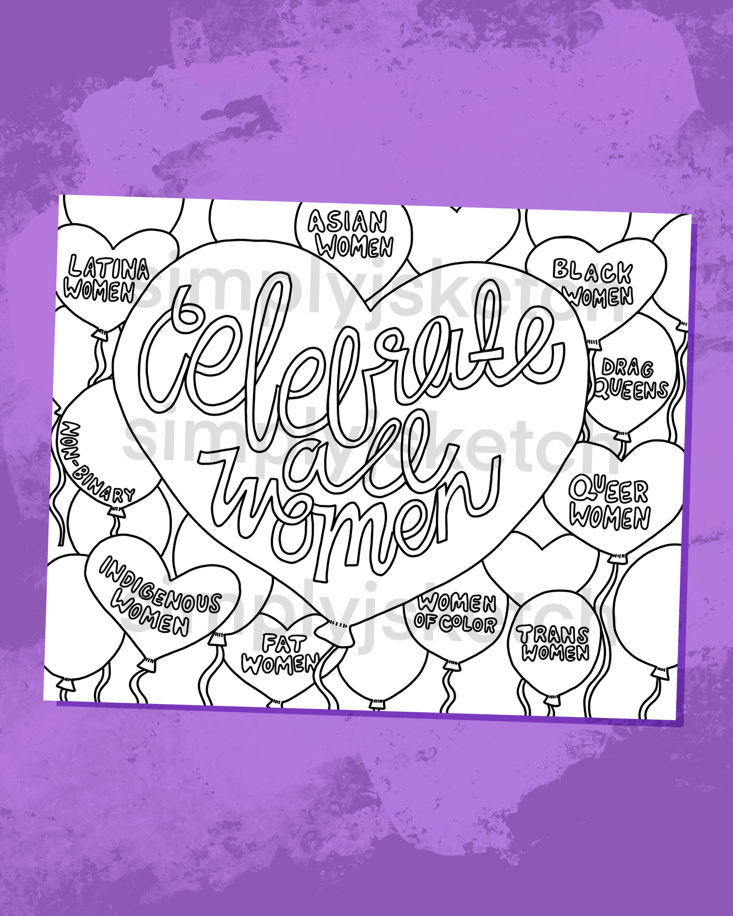 Feminist Things Coloring Page Printable now Includes Digital Coloring feminist-things-coloring-page-printable-now-includes-digital-coloring