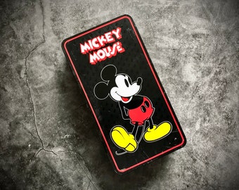 Disney Mickey Mouse Hinged Metal Tin Hudson Scott & Sons Carlisle England Vintage Collectible