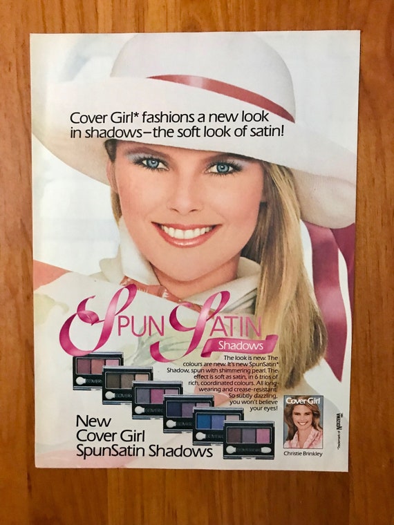 1985 Christie Brinkley Cover Girl Makeup Spunsatin Shadows Super