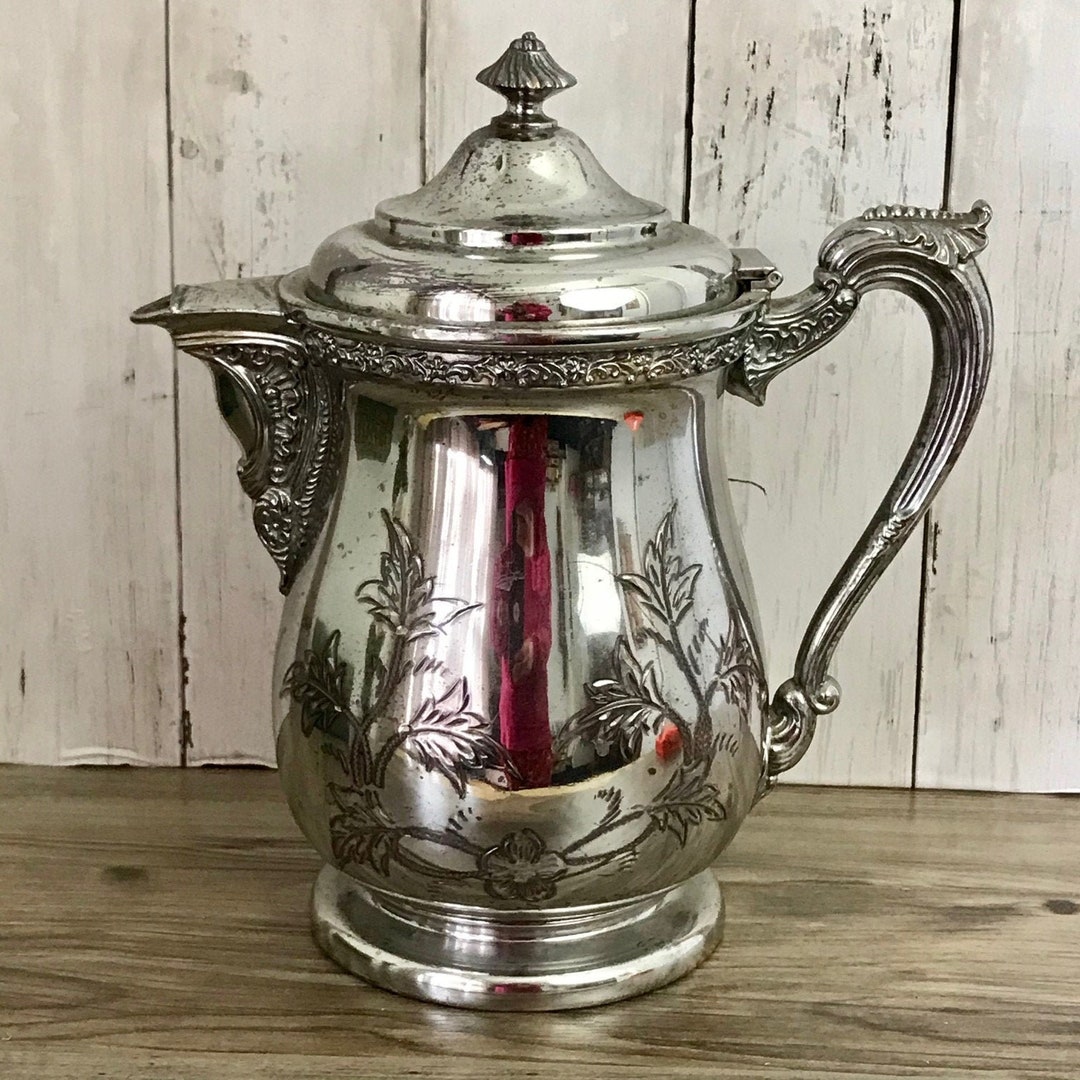 Antique Toronto Silver Plate Company No. 1586 Coffee Pot Water Jug Made in Canada Arris Processing Etsy
