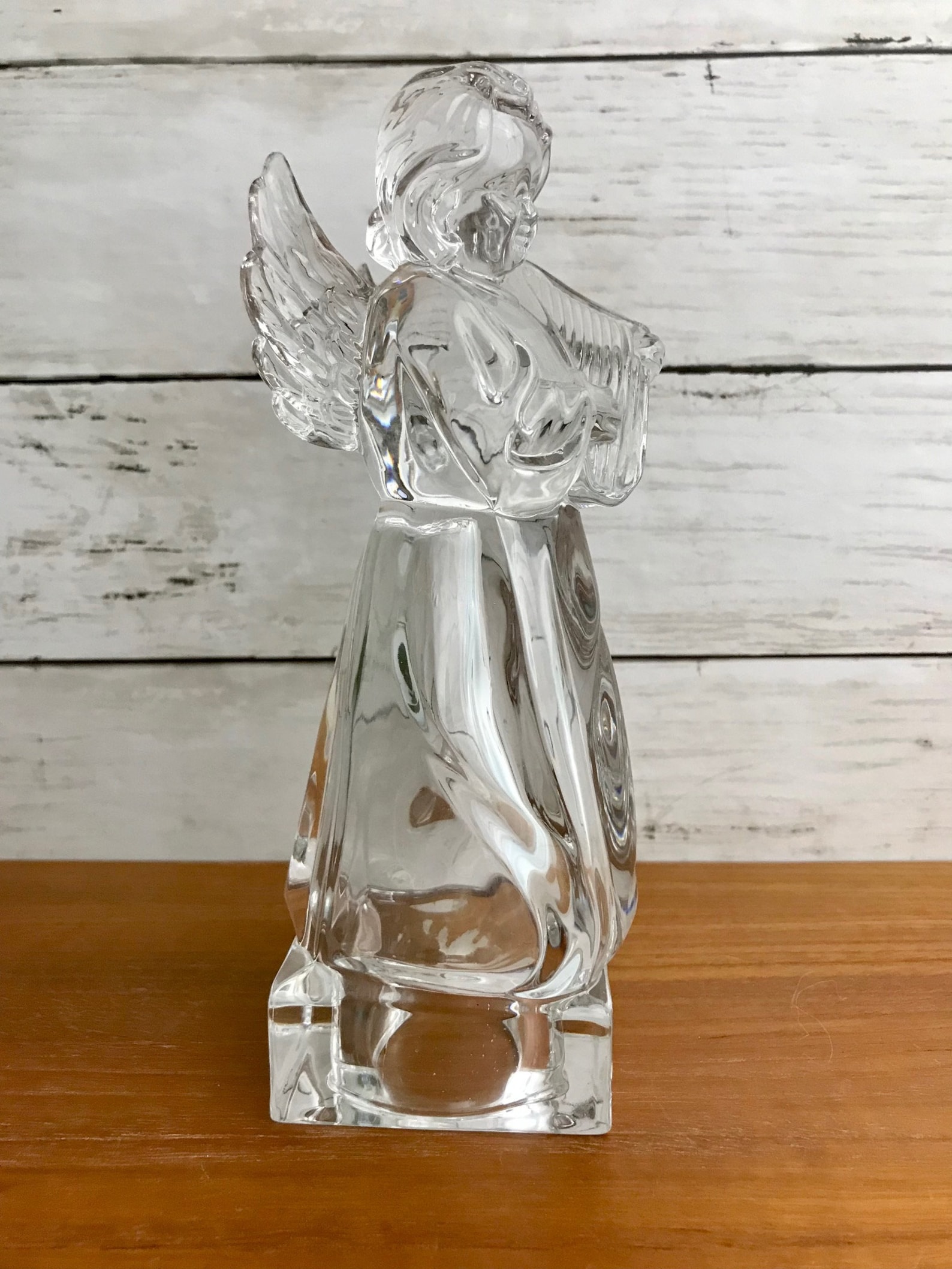 Mikasa Lead Crystal Angel With Harp Herald Collection Figurine Etsy