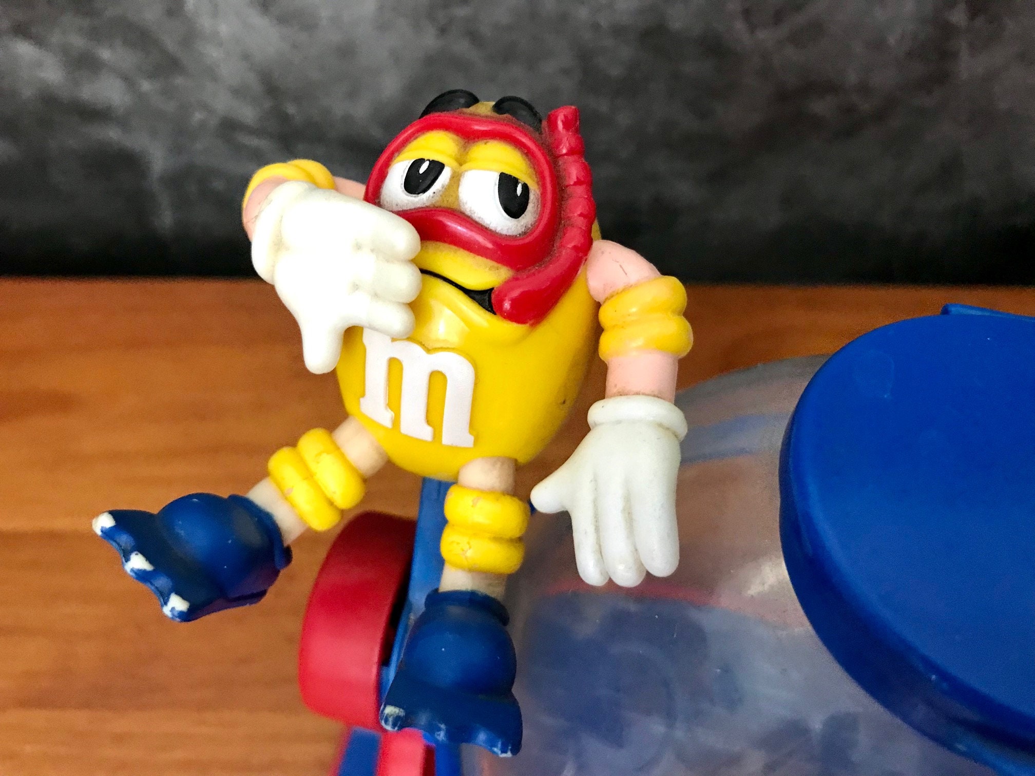 M&m's Candy Dispenser Swimming Pool Red Lifeguard Yellow Snorkler